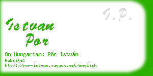 istvan por business card