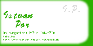 istvan por business card